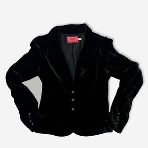 Juicy Couture Black Velvet Blazer